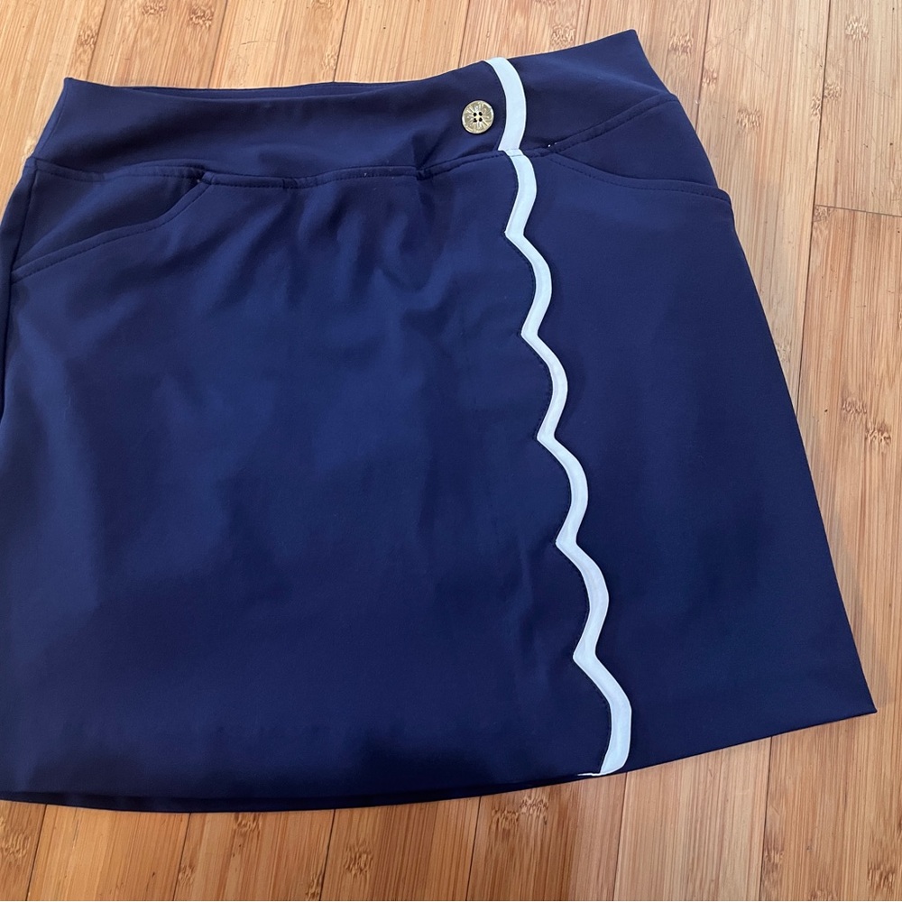 Lilly Pulitzer Navy Skirt with White Trim